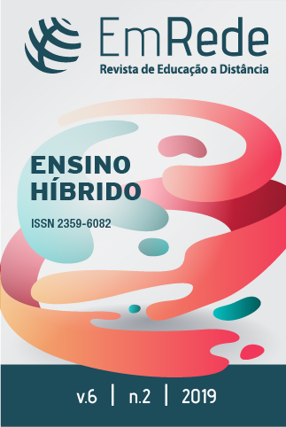 Capa da Revista EmRede, v.6, n.2 2019 sobre Ensino Híbrido