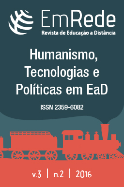 Imagem da capa da Revista EmRede v.3, n.2 com os temas do ESUD2016